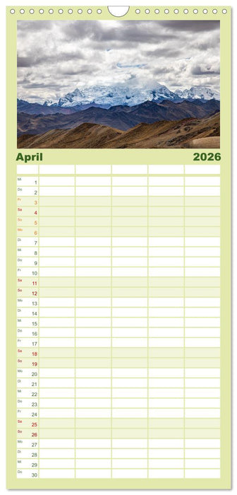 Palccoyo - Der neue Rainbow Mountain in Peru (CALVENDO Familienplaner 2026)