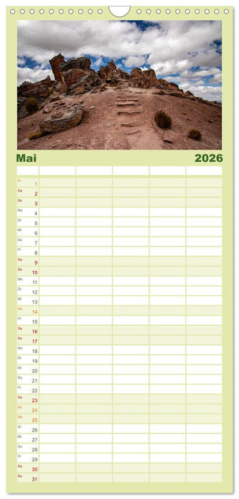 Palccoyo - Der neue Rainbow Mountain in Peru (CALVENDO Familienplaner 2026)