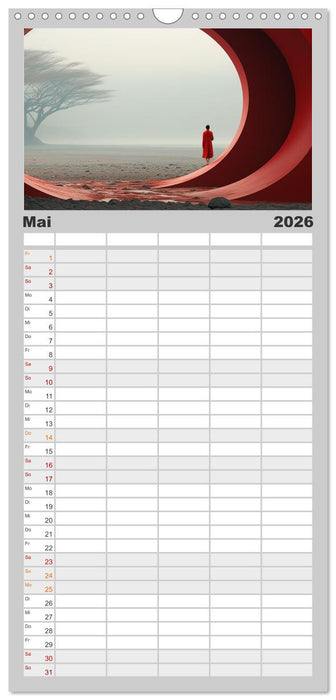 Surrealer Minimalismus (CALVENDO Familienplaner 2026)