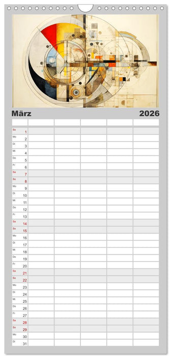 Art Deco. Kubismus und surreal inspirierte Collagen (CALVENDO Familienplaner 2026)