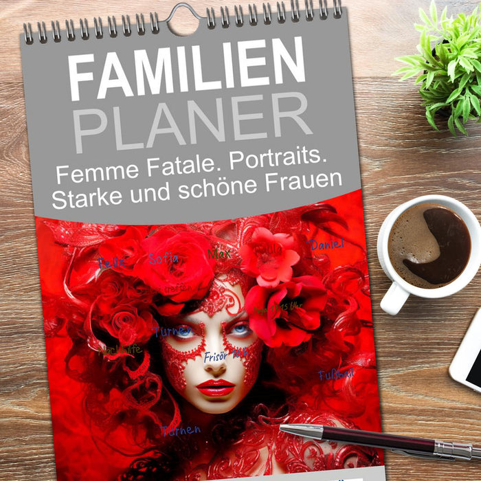Femme Fatale. Portraits. Starke und schöne Frauen (CALVENDO Familienplaner 2026)