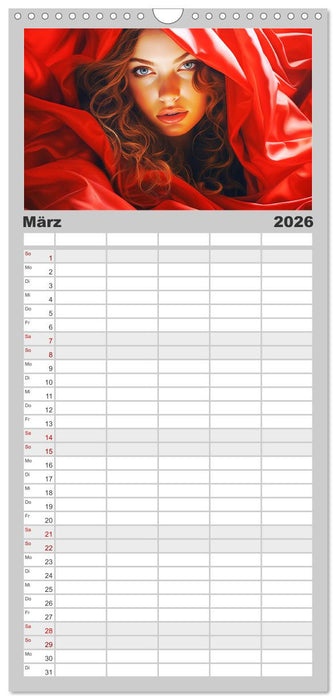 Femme Fatale. Portraits. Starke und schöne Frauen (CALVENDO Familienplaner 2026)