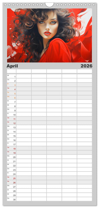 Femme Fatale. Portraits. Starke und schöne Frauen (CALVENDO Familienplaner 2026)