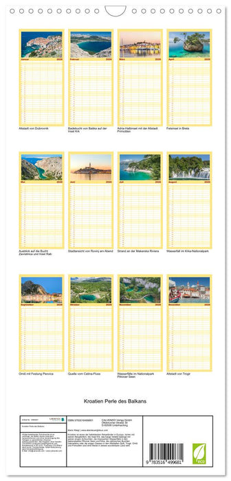 Kroatien Perle des Balkans (CALVENDO Familienplaner 2026)
