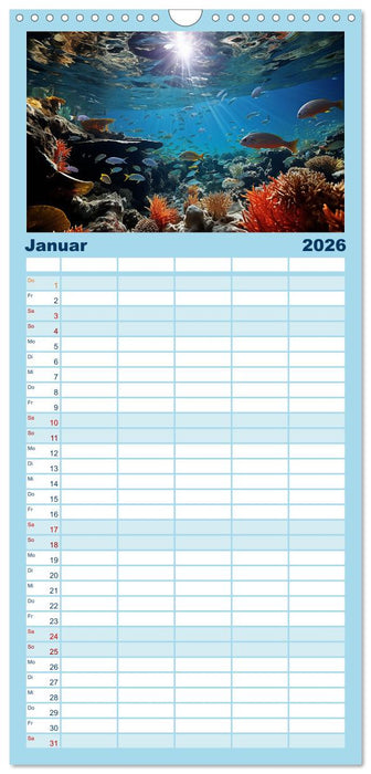 Schnorcheltiefe (CALVENDO Familienplaner 2026)