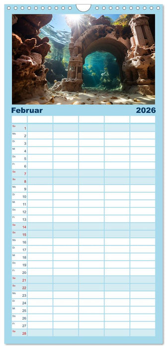 Schnorcheltiefe (CALVENDO Familienplaner 2026)