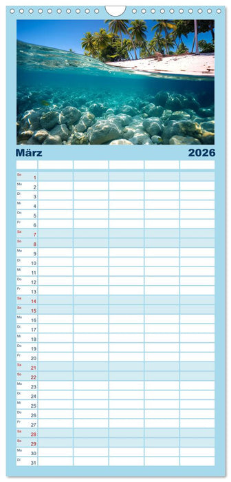 Schnorcheltiefe (CALVENDO Familienplaner 2026)
