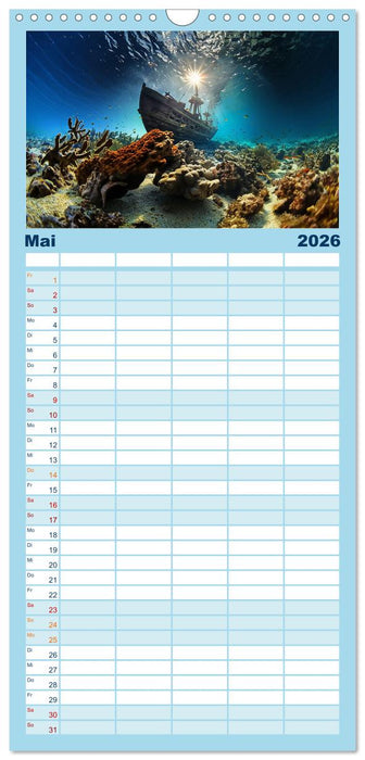 Schnorcheltiefe (CALVENDO Familienplaner 2026)