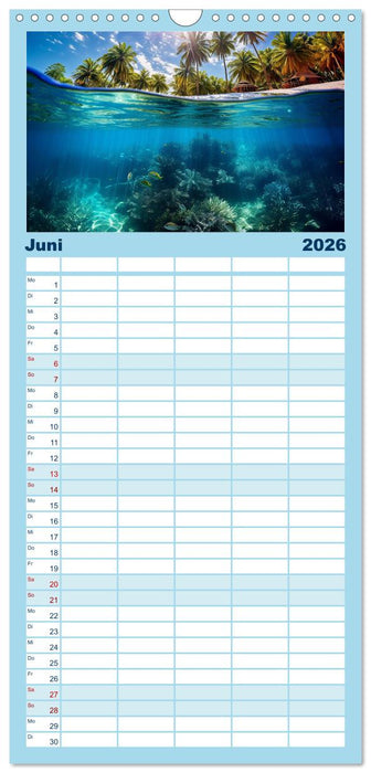 Schnorcheltiefe (CALVENDO Familienplaner 2026)