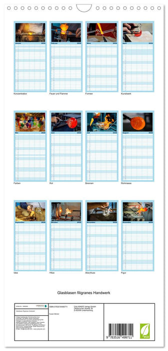 Glasblasen filigranes Handwerk (CALVENDO Familienplaner 2026)