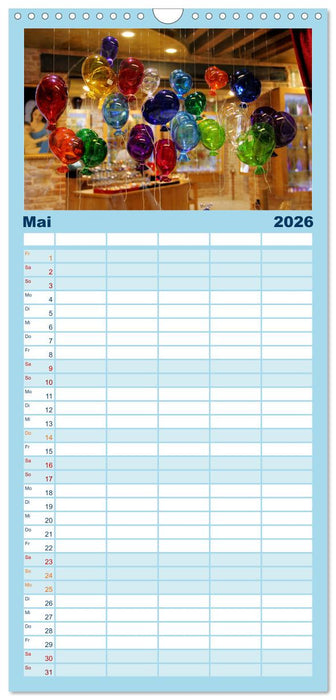 Glasblasen filigranes Handwerk (CALVENDO Familienplaner 2026)