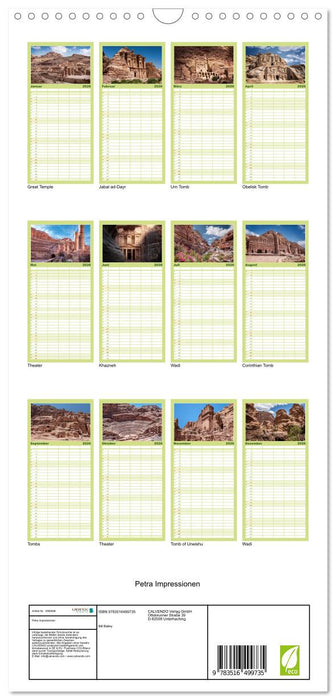 Petra Impressionen (CALVENDO Familienplaner 2026)