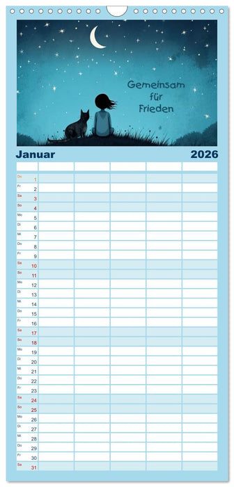 Friedensboten - Stimmen der Hoffnung (CALVENDO Familienplaner 2026)