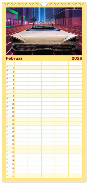 US Classic Cars im Jet-Age (CALVENDO Familienplaner 2026)