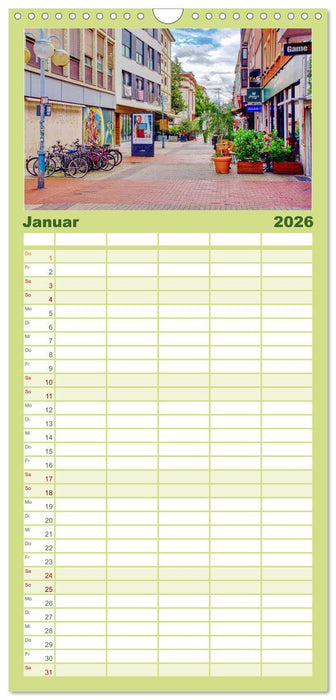 Mannheim - Die Stadt im Quadrat (CALVENDO Familienplaner 2026)