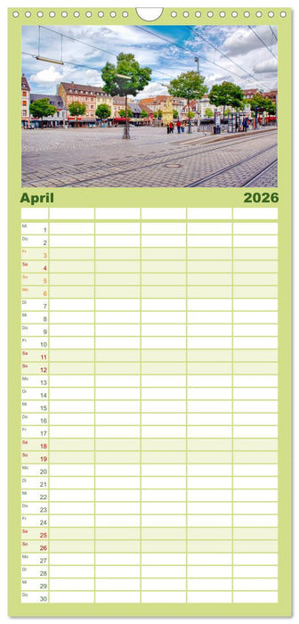 Mannheim - Die Stadt im Quadrat (CALVENDO Familienplaner 2026)