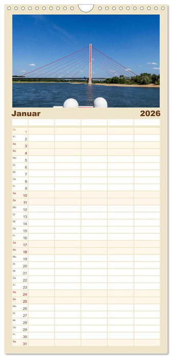 Eine Kreuzfahrt auf dem Rhein (CALVENDO Familienplaner 2026)