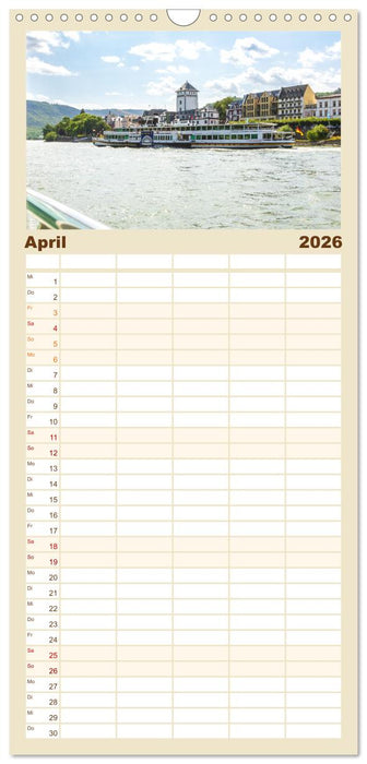 Eine Kreuzfahrt auf dem Rhein (CALVENDO Familienplaner 2026)