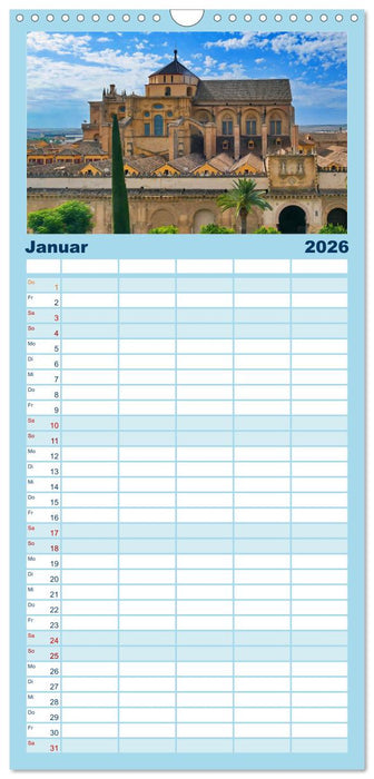 Andalusien, historisch und modern (CALVENDO Familienplaner 2026)