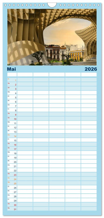 Andalusien, historisch und modern (CALVENDO Familienplaner 2026)