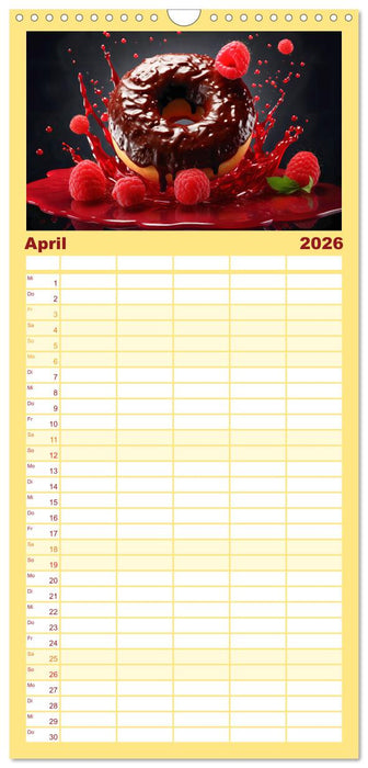 Bunte Donut-Träume - Himmlischer Geschmack aus Krapfenteig (CALVENDO Familienplaner 2026)