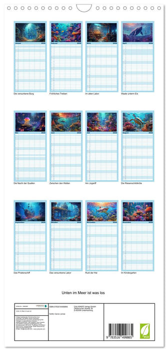 Unten im Meer ist was los (CALVENDO Familienplaner 2026)
