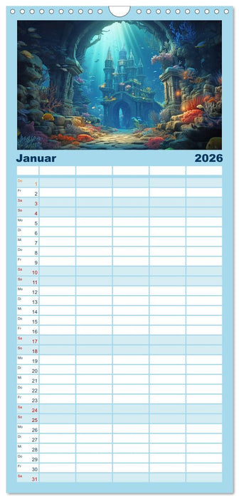 Unten im Meer ist was los (CALVENDO Familienplaner 2026)