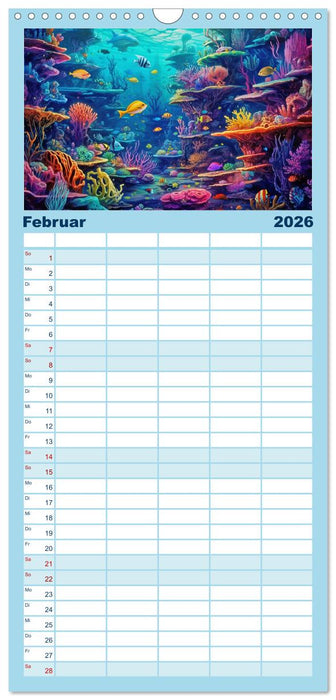 Unten im Meer ist was los (CALVENDO Familienplaner 2026)