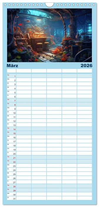 Unten im Meer ist was los (CALVENDO Familienplaner 2026)