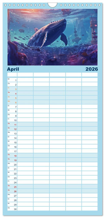 Unten im Meer ist was los (CALVENDO Familienplaner 2026)