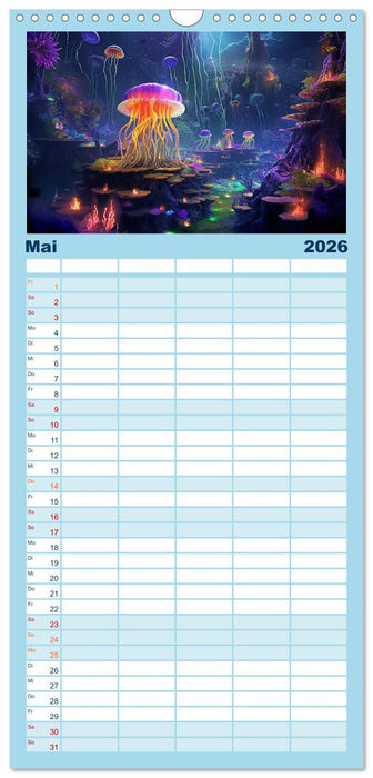 Unten im Meer ist was los (CALVENDO Familienplaner 2026)