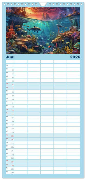 Unten im Meer ist was los (CALVENDO Familienplaner 2026)
