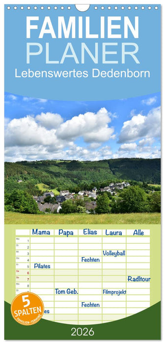 Lebenswertes Dedenborn (CALVENDO Familienplaner 2026)