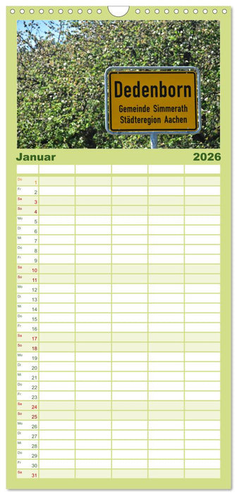 Lebenswertes Dedenborn (CALVENDO Familienplaner 2026)