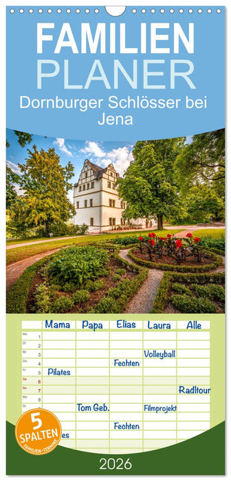 Dornburger Schlösser bei Jena (CALVENDO Familienplaner 2026)