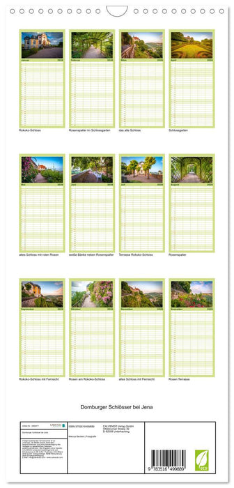 Dornburger Schlösser bei Jena (CALVENDO Familienplaner 2026)