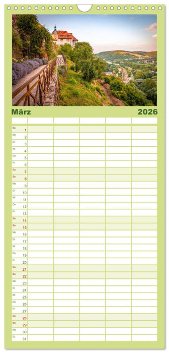 Dornburger Schlösser bei Jena (CALVENDO Familienplaner 2026)