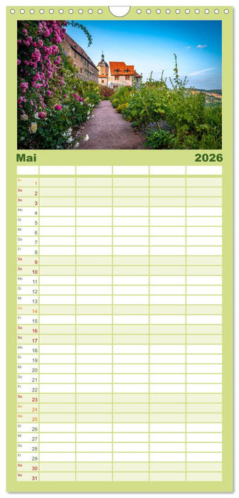 Dornburger Schlösser bei Jena (CALVENDO Familienplaner 2026)