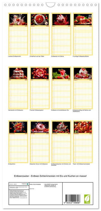 Erdbeerzauber - Erdbeer-Schlemmereien mit Eis und Kuchen en masse! (CALVENDO Familienplaner 2026)