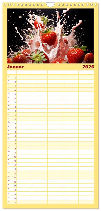 Erdbeerzauber - Erdbeer-Schlemmereien mit Eis und Kuchen en masse! (CALVENDO Familienplaner 2026)