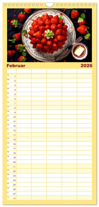 Erdbeerzauber - Erdbeer-Schlemmereien mit Eis und Kuchen en masse! (CALVENDO Familienplaner 2026)