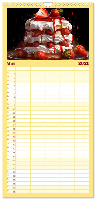 Erdbeerzauber - Erdbeer-Schlemmereien mit Eis und Kuchen en masse! (CALVENDO Familienplaner 2026)