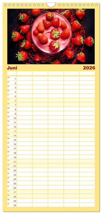Erdbeerzauber - Erdbeer-Schlemmereien mit Eis und Kuchen en masse! (CALVENDO Familienplaner 2026)