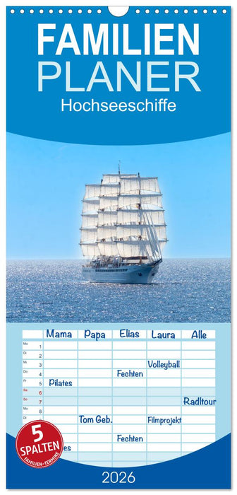 Hochseeschiffe (CALVENDO Familienplaner 2026)