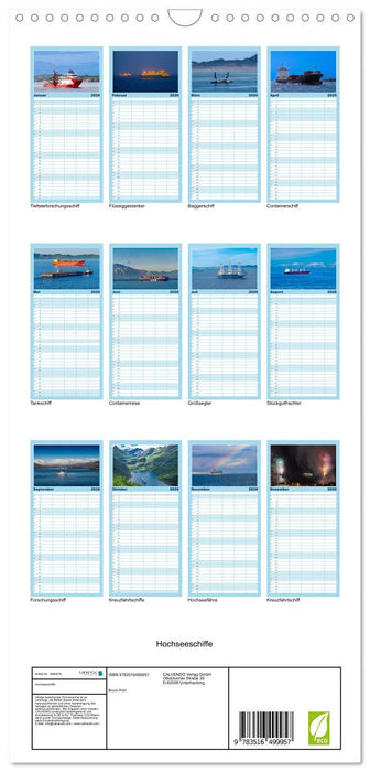 Hochseeschiffe (CALVENDO Familienplaner 2026)