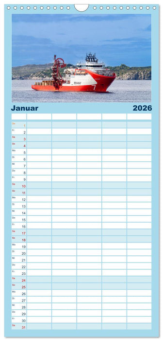 Hochseeschiffe (CALVENDO Familienplaner 2026)