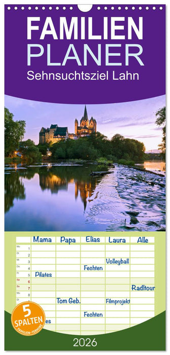 Sehnsuchtsziel Lahn (CALVENDO Familienplaner 2026)