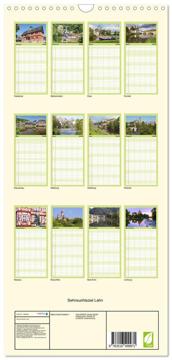 Sehnsuchtsziel Lahn (CALVENDO Familienplaner 2026)
