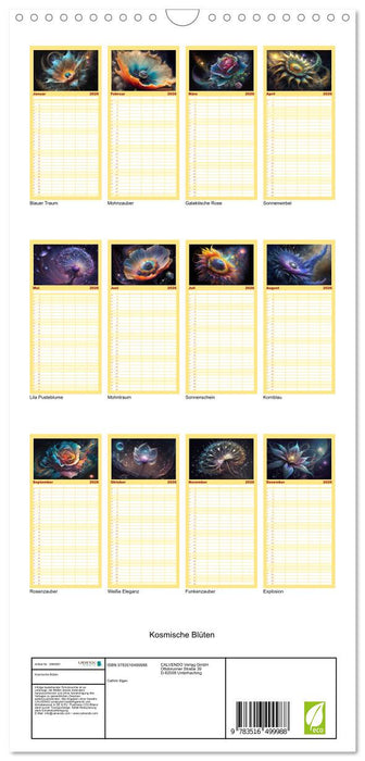 Kosmische Blüten (CALVENDO Familienplaner 2026)