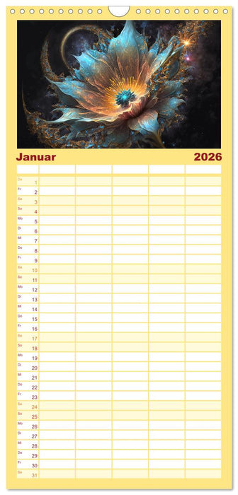 Kosmische Blüten (CALVENDO Familienplaner 2026)